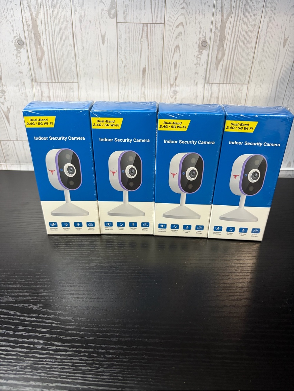 4Pk Kement C100 Indoor 1080p IP Security Camera 2.4/5GHz WiFi Night Vision 4Pk